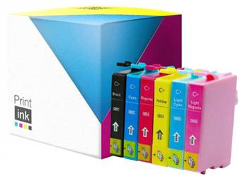 Tusze zamienniki Epson T0807 [C13T08074510] [CMYK+L] zestaw marki Print.ink