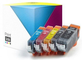 Tusze zamienniki Canon PGI-520 + CLI-521 [CMYK] zestaw marki Print.ink