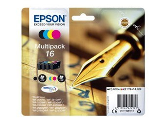 Tusze oryginalne Epson 16 [T1626] [C13T16264010] [CMYK] [Zestaw]