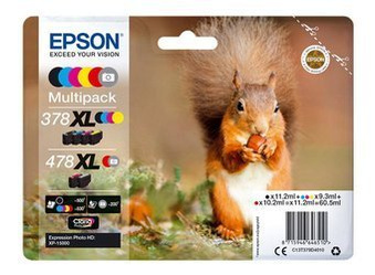 Tusze oryginalne Epson 378XL + 478XL [T379D] [C13T379D4010] [Multi CMYK] [Zestaw]