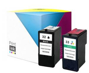 Tusze zamienniki Lexmark 32 + 33 [CMYK] zestaw marki Print.ink