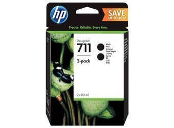 Tusz oryginalny HP 711 [P2V31A] [Czarny] [Dwupak]