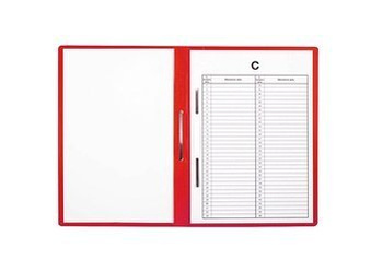 Skoroszyt Akt Osobowych Biurfol PVC z Perforacją Czerwony