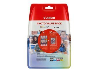 Tusze oryginalne Canon CLI-521 [2933B010] [CMYK] [Zestaw]