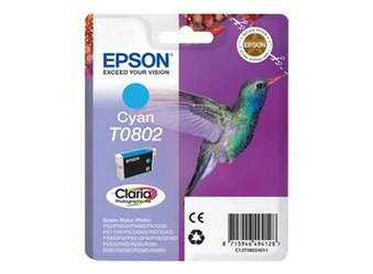 Tusz oryginalny Epson T0802 [C13T08024011] [Niebieski]