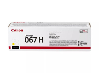 Toner oryginalny Canon 067H [5103C002] [Żółty]
