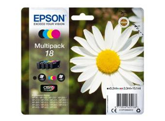 Tusze oryginalne Epson 18 [T1806] [C13T18064012] [CMYK] [Zestaw]