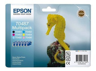Tusze oryginalne Epson T0487 [C13T04874010] [CMYK+L] [Zestaw]