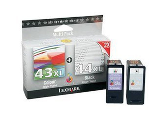 Tusze oryginalne Lexmark 43XL + 44XL [80D2966] [CMYK] [Zestaw]