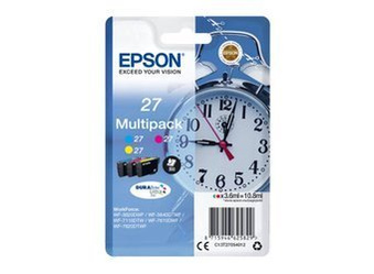 Tusze oryginalne Epson 27 [T2705] [C13T27054012] [CMY] [Trzypak]