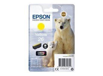 Tusz oryginalny Epson 26 [T2614] [C13T26144012] [Żółty]