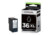 Tusz oryginalny Lexmark 36XL [18C2170E] [Czarny]