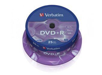 Płyta DVD+R Verbatim 4,7GB 25 Sztuk