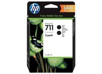 Tusz oryginalny HP 711 [P2V31A] [Czarny] [Dwupak]