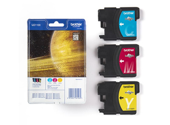 Tusze oryginalne Brother LC1100RBWBP [CMY] [Trzypak]