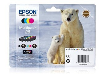 Tusze oryginalne Epson 26 [T2616] [C13T26164010] [CMYK] [Zestaw]