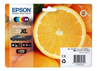 Tusze oryginalne Epson 33XL [T3357] [C13T33574010] [CMYK] [Zestaw]
