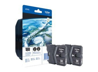 Tusz oryginalny Brother LC985BKBP2 [LC985BK] [Czarny] [Dwupak]