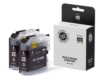 Tusz zamiennik Brother LC123BKBP [LC123BK] [Czarny] [Dwupak] marki Print.ink