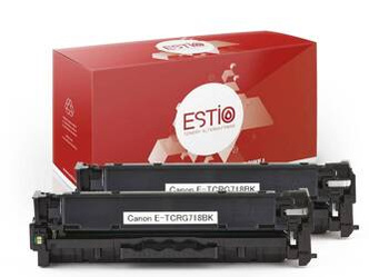 Toner zamiennik Canon CRG718BK_2 [CRG718BK] [2662B017AA] [Czarny] [Dwupak] marki Estio