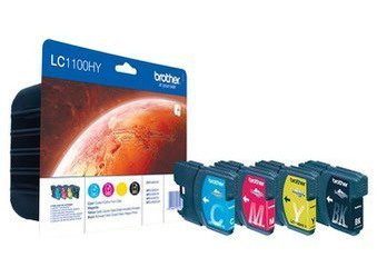 Tusze oryginalne Brother LC1100HYVALBP [CMYK] [Zestaw]