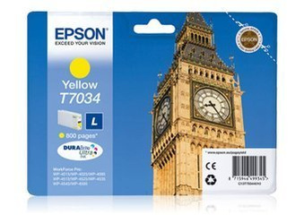 Tusz oryginalny Epson T7034 L [C13T70344010] [Żółty]