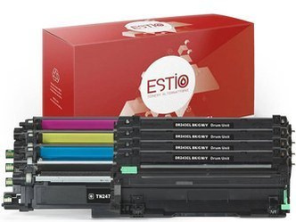 Zestaw tonerów i bębnów do Brother TN247 + DR243CL [CMYK] marki Estio