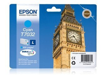 Tusz oryginalny Epson T7032 L [C13T70324010] [Niebieski]