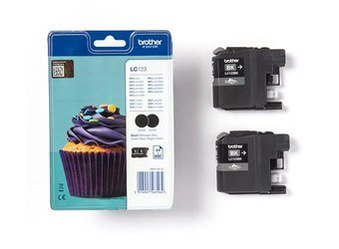 Tusz oryginalny Brother LC123BKBP2 [LC123BK] [Czarny] [Dwupak]