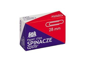 Spinacz Biurowy Okrągły 28mm Metalowy 100 sztuk