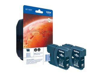Tusz oryginalny Brother LC1100HYBKBP2 [LC1100HY-BK] [Czarny] [Dwupak]