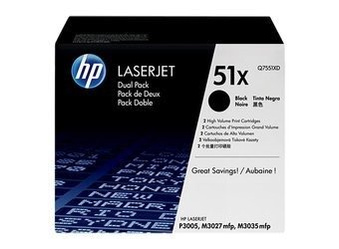 Toner oryginalny HP 51X [Q7551XD] [Czarny] [Dwupak]