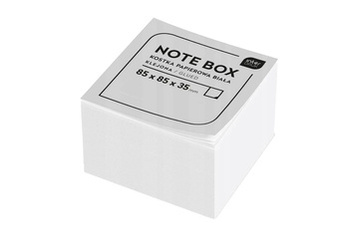 Notatnik Biały Wkład do Kubika Interdruk Klejony 85x85