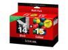 Tusze oryginalne Lexmark 14 + 15 [80D2979] [CMYK] [Zestaw]