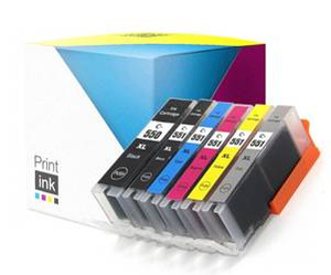 Tusze zamienniki Canon PGI-550XL + CLI-551XL [CMYK+GY] zestaw marki Print.ink
