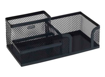 Przybornik Organizer na Biurko Ażurowy Czarny GR-093 Grand