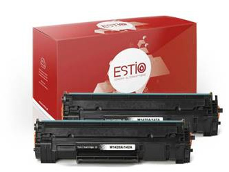 Toner zamiennik HP 142A [W1420AD] [Czarny] [Dwupak] [Bez Chipa] marki Estio