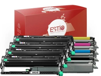 Zestaw tonerów i bębnów do Brother TN248 + DR248CL [CMYK] marki Estio