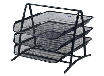 Szuflada Na Dokumenty Organizer Ażurowa Trzy Szufladki Czarna GR-069 Grand