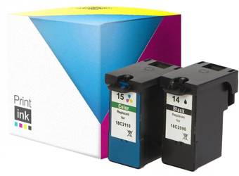 Tusze zamienniki Lexmark 14 + 15 [80D2979] [CMYK] zestaw marki Print.ink